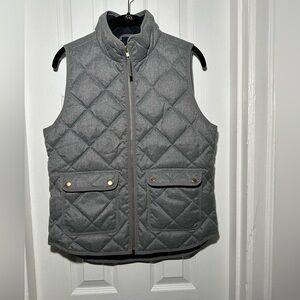 J. Crew Quilted Utility Vest Gray